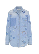 Shirts One Teaspoon Everyday Denim Shirt Studded Blue Heart Apoella