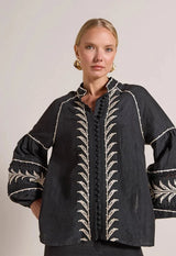 Shirts Scarlett Poppies Pallazzio Shirt Onyx Black Apoella