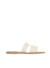 Shoes Ancient Greek Sandals Apteros Leather Slide Sandals Off White Apoella