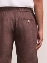 Shorts Frescobol Carioca Felipe Linen Shorts Brown Apoella