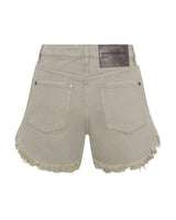Shorts One Teaspoon Outlaws Mid Waist Denim Shorts Faded Khaki Apoella
