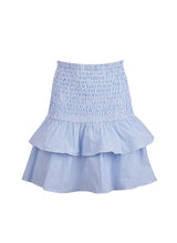 Skirts Apoella Nafsika Smocked Short Skirt Striped Blue Apoella