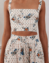 Skirts Borgo De Nor Paulina Skirt Floral Cream Apoella