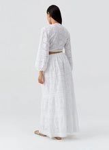 Skirts Melissa Odabash Novie Embroidered Long Skirt White Apoella