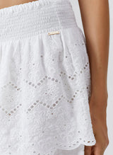 Skirts Melissa Odabash Tam Embroidered Mini Skirt White Apoella