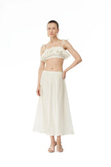 Skirts Waimari Zaphyr Midi Skirt Cream Apoella