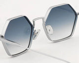 Sunglasses Eyepetizer Churchill Silver/Blue Gradient Lenses O/S Apoella