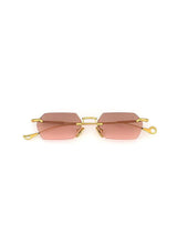 Sunglasses Eyepetizer Tank Gold/Brown Gradient Pink Lenses O/S / Brown Apoella