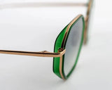 Sunglasses Eyepetizer Tomasso 2 Transparent Green/Green Gradient Lenses O/S Apoella