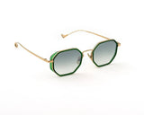 Sunglasses Eyepetizer Tomasso 2 Transparent Green/Green Gradient Lenses O/S Apoella