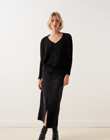 Sweater Absolut Cashmere Cam Glitter V Neck Sweater Black Glitter Apoella