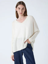 Sweater Absolut Cashmere Camille V Neck Sweater Cream Apoella