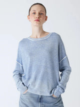 Sweater Absolut Cashmere Kayna Crew Neck Tie Dye Sweater Bleach Apoella