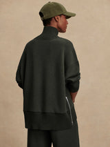 Sweater Varley Barker High Neck Sweater Olive Marl Apoella