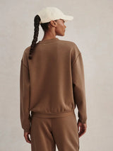 Sweater Varley Coralie Crew Neck Sweater Teak Olive Apoella