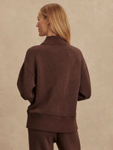 Sweater Varley Sally Half Zip Sweater Coffee Bean Marl Apoella