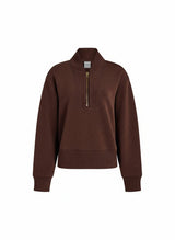 Sweater Varley Sally Half Zip Sweater Coffee Bean Marl Apoella
