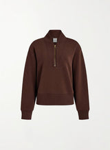 Sweater Varley Sally Half Zip Sweater Coffee Bean Marl Apoella