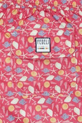 Swimshorts Fedeli Madeira Printed Swim Shorts Blue/Yellow/White Sea Theme Apoella