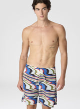 Swimshorts Missoni Long Zig Zag Boxer Light Blue Apoella