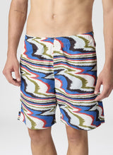Swimshorts Missoni Long Zig Zag Boxer Light Blue Apoella