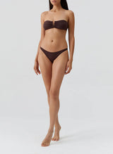 Swimwear Melissa Odabash Alba V Bandeau Bikini Top Brown Apoella
