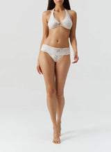 Swimwear Melissa Odabash Brussels Halter Hoop Bikini Top Lizard Apoella