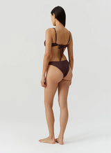Swimwear Melissa Odabash Noto Bikini Bottom Brown Ribbed Apoella