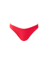 Swimwear Melissa Odabash Noto Bikini Bottom Red Ribbed Apoella