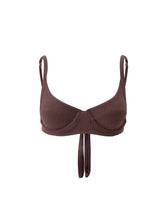 Swimwear Melissa Odabash Noto Cup Bikini Top Brown Ribbed Apoella