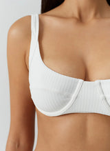 Swimwear Melissa Odabash Noto Cup Bikini Top Cream Ribbed Apoella