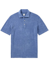 T-shirts Fedeli Terry Crew Neck T-shirt Bright Blue Apoella