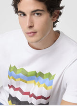 T-shirts Missoni Crew-neck Cotton T-shirt with Macro Zigzag Multi Print Apoella