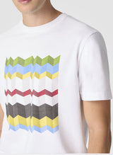 T-shirts Missoni Crew-neck Cotton T-shirt with Macro Zigzag Multi Print Apoella
