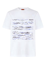 T-shirts Missoni Crew-neck Cotton T-shirt with Wave Print Apoella