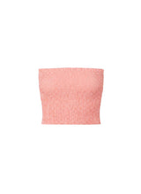 Tops APOELLA Aria Strapless Smocked Top Striped Peach Pink Apoella
