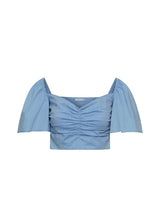 Tops APOELLA Sonia Crop Puff Sleeve Top Sky Apoella