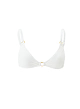 Tops Melissa Odabash Montenegro Over The Shoulder Ring Bikini Top Cream Ribbed Apoella