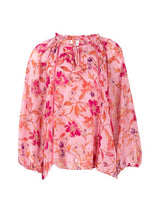 Tops Misa Los Angeles Bella Long Sleeve Top Fire Floral Mix Apoella