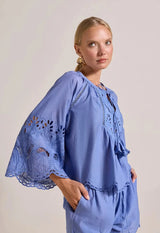 Tops Scarlett Poppies Ashu Top Antique Milky Blue Apoella