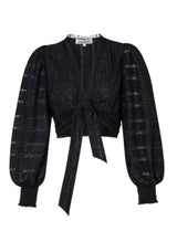 Tops Waimari Zima Tie Front Top Black Apoella