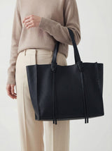 Totes Callista Crafts Ara Tote Medium Grained Leather Black O/S / Black Apoella