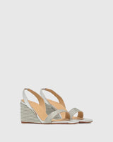 Wedges Castaner Barby Wedge Sandals Platino Apoella