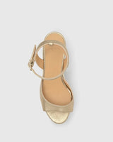 Wedges Castaner Blair 8ed Leather Wedge Espadrilles Oro Apoella