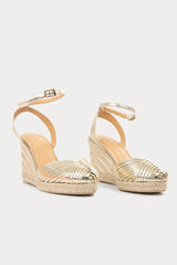 Wedges Castaner Cocoa 6 Wedge Espadrilles Platino Apoella