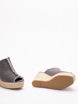 Wedges Castaner Fatima Mule Wedge Espadrilles Charcoal Apoella