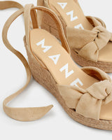 Wedges Manebi Wedge Espadrilles With Knot Vintage Taupe On Tone Apoella