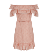 Dress Apoella Ersi Broderie Off Shoulder Short Dress S/M / Peach Apoella
