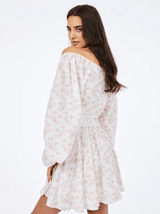 Dresses Caroline Constas Blakely Mini Dress Blush Watercolor Floral Apoella