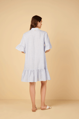 Shirtdress Apoella Chara Ruffle Shirtdress Striped O/S / Sky Apoella